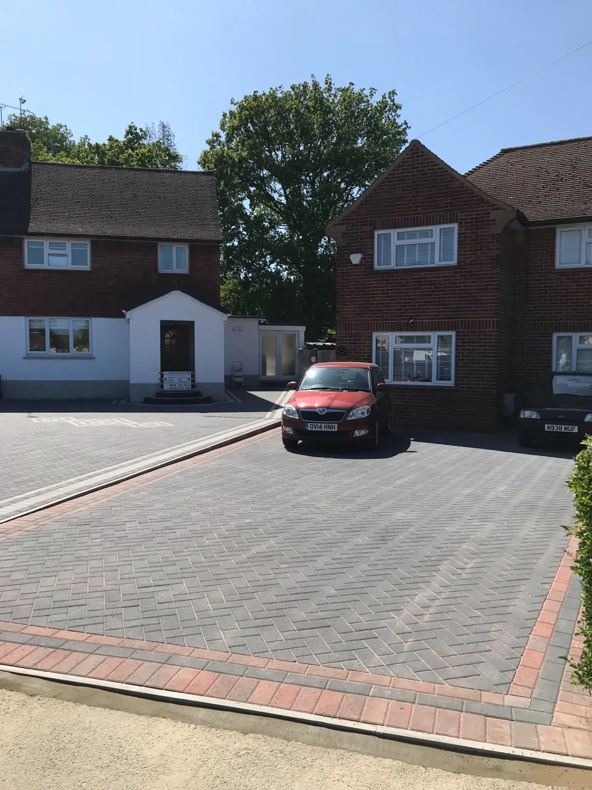 Recently completed landscaping project